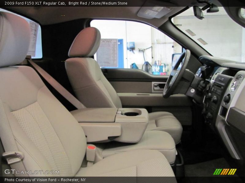 Bright Red / Stone/Medium Stone 2009 Ford F150 XLT Regular Cab