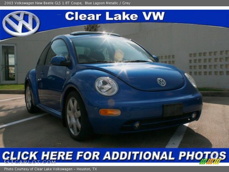 Blue Lagoon Metallic / Grey 2003 Volkswagen New Beetle GLS 1.8T Coupe