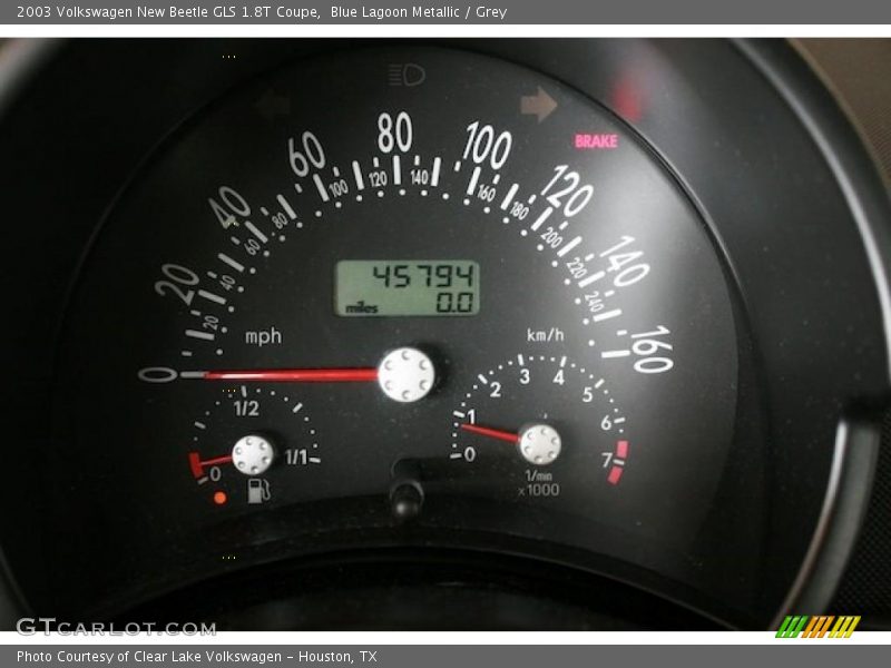 Blue Lagoon Metallic / Grey 2003 Volkswagen New Beetle GLS 1.8T Coupe