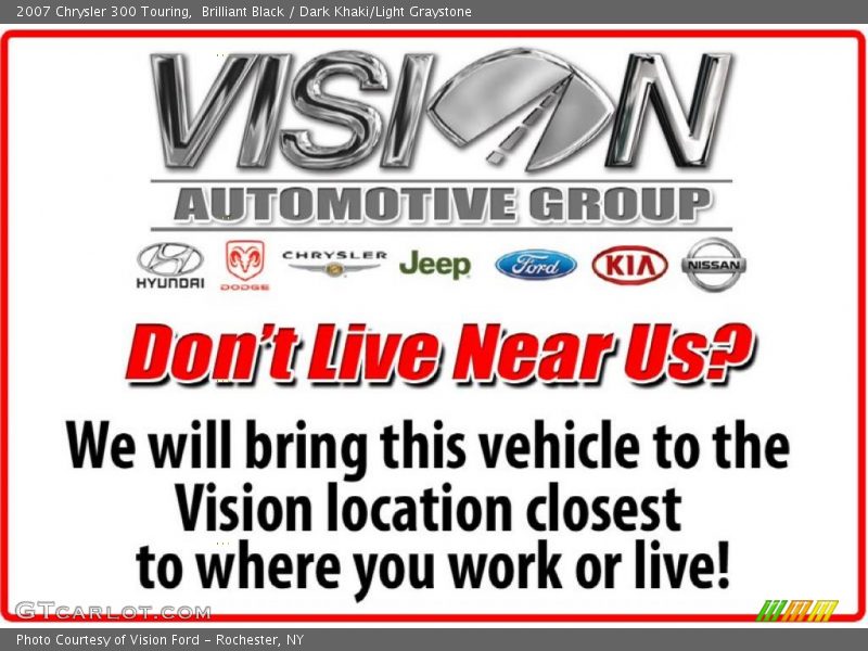 Brilliant Black / Dark Khaki/Light Graystone 2007 Chrysler 300 Touring
