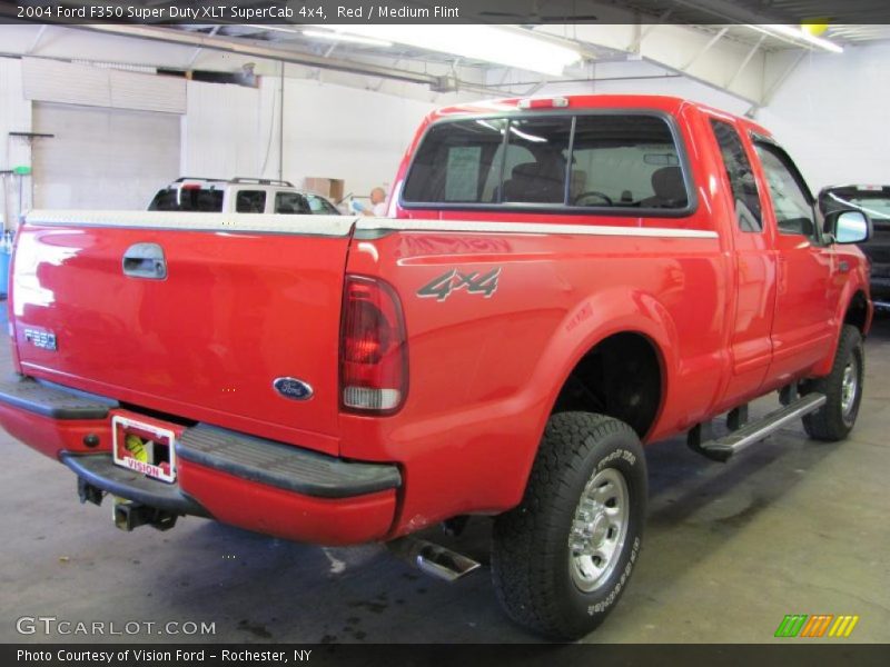 Red / Medium Flint 2004 Ford F350 Super Duty XLT SuperCab 4x4