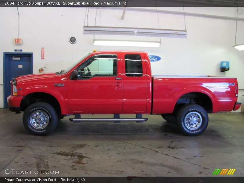 Red / Medium Flint 2004 Ford F350 Super Duty XLT SuperCab 4x4