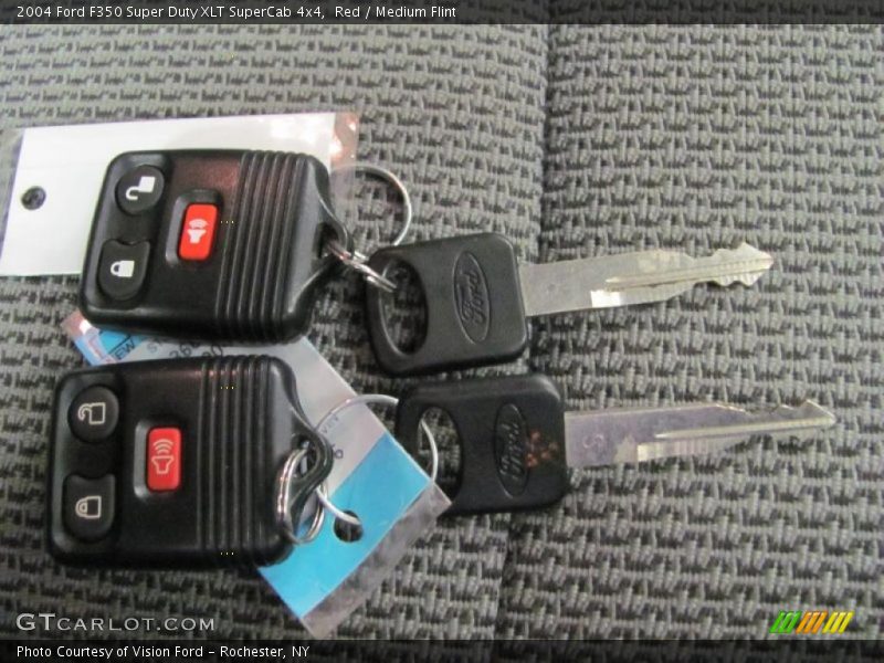 Red / Medium Flint 2004 Ford F350 Super Duty XLT SuperCab 4x4
