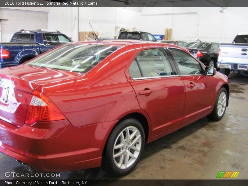Sangria Red Metallic / Camel 2010 Ford Fusion SEL