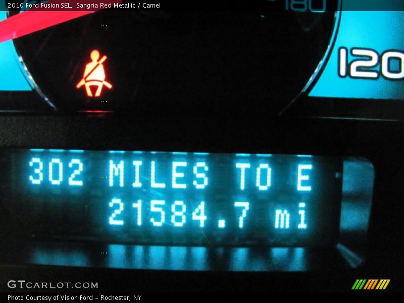 Sangria Red Metallic / Camel 2010 Ford Fusion SEL