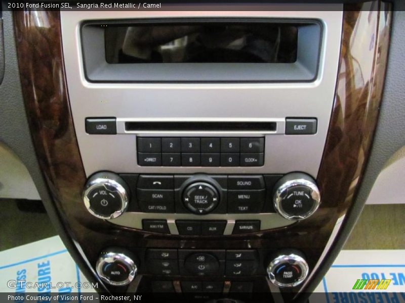 Sangria Red Metallic / Camel 2010 Ford Fusion SEL