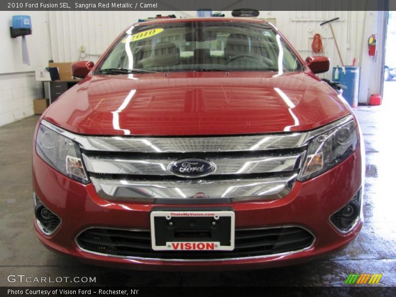 Sangria Red Metallic / Camel 2010 Ford Fusion SEL