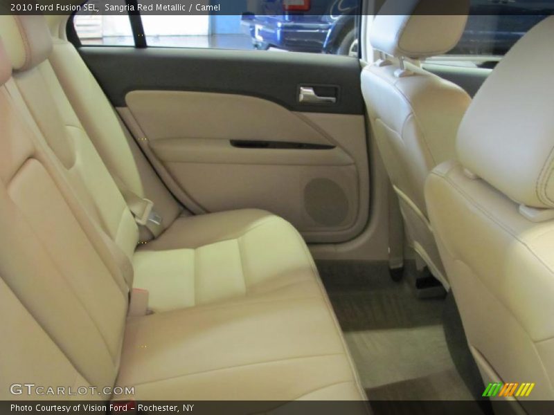 Sangria Red Metallic / Camel 2010 Ford Fusion SEL