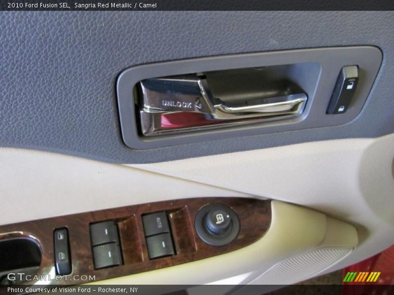 Sangria Red Metallic / Camel 2010 Ford Fusion SEL