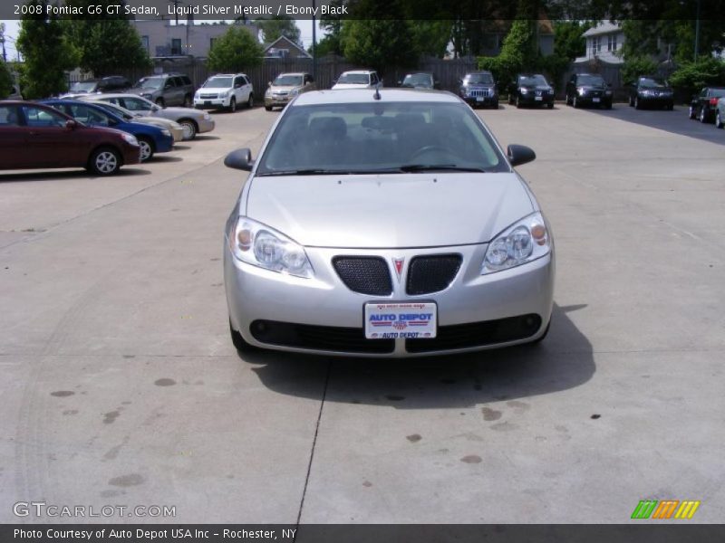 Liquid Silver Metallic / Ebony Black 2008 Pontiac G6 GT Sedan