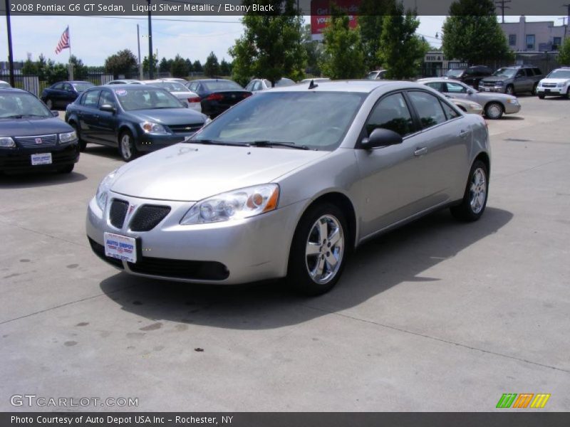 Liquid Silver Metallic / Ebony Black 2008 Pontiac G6 GT Sedan