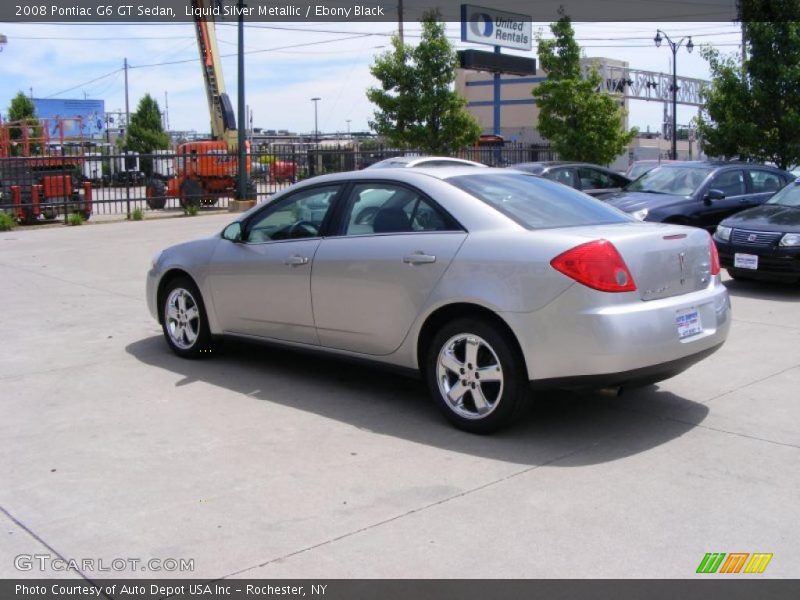 Liquid Silver Metallic / Ebony Black 2008 Pontiac G6 GT Sedan
