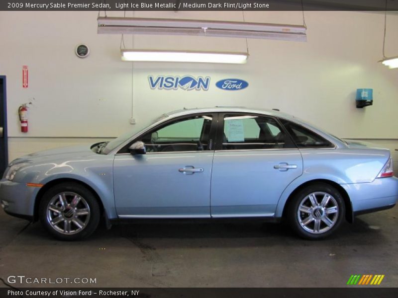 Light Ice Blue Metallic / Medium Dark Flint/Light Stone 2009 Mercury Sable Premier Sedan