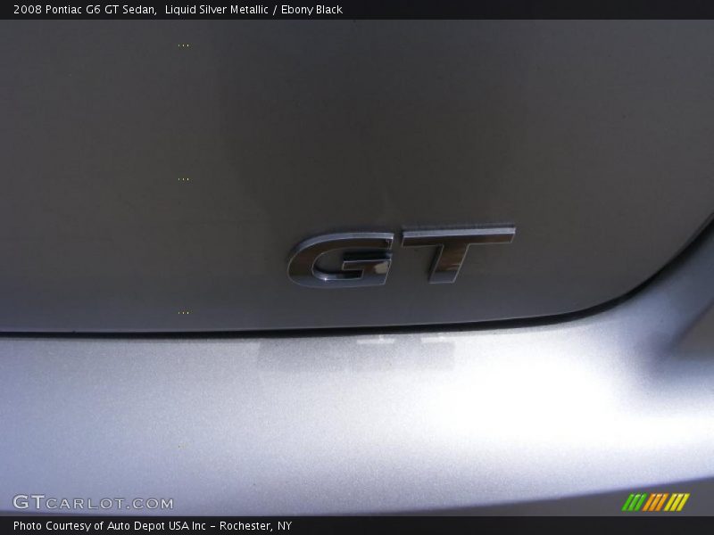 Liquid Silver Metallic / Ebony Black 2008 Pontiac G6 GT Sedan
