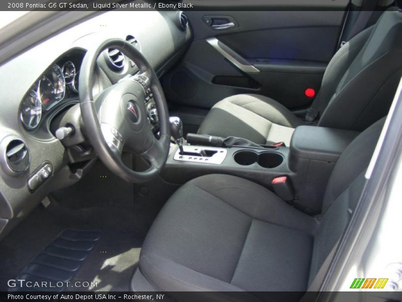 Liquid Silver Metallic / Ebony Black 2008 Pontiac G6 GT Sedan