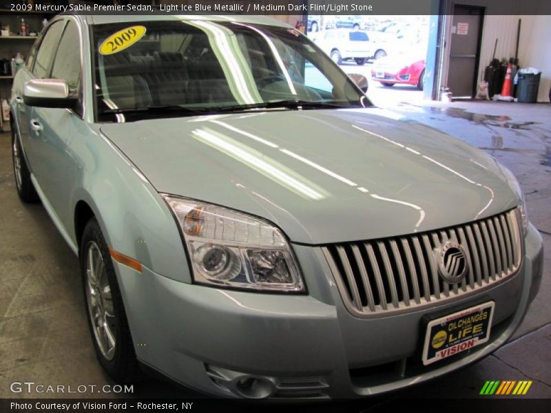 Light Ice Blue Metallic / Medium Dark Flint/Light Stone 2009 Mercury Sable Premier Sedan