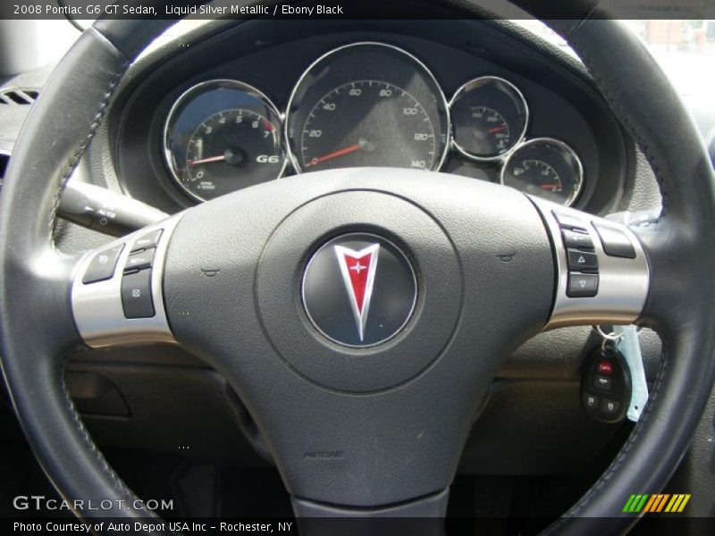 Liquid Silver Metallic / Ebony Black 2008 Pontiac G6 GT Sedan