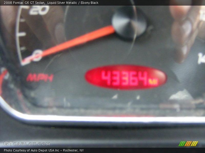 Liquid Silver Metallic / Ebony Black 2008 Pontiac G6 GT Sedan