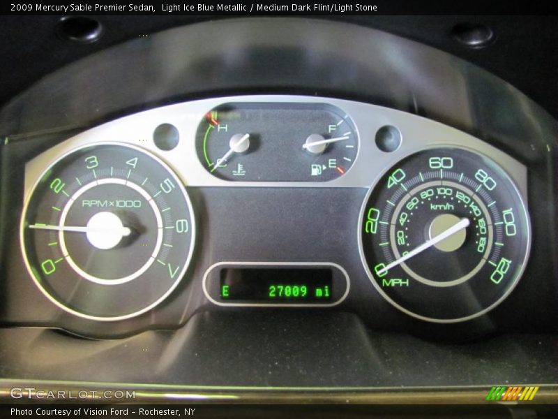 Light Ice Blue Metallic / Medium Dark Flint/Light Stone 2009 Mercury Sable Premier Sedan