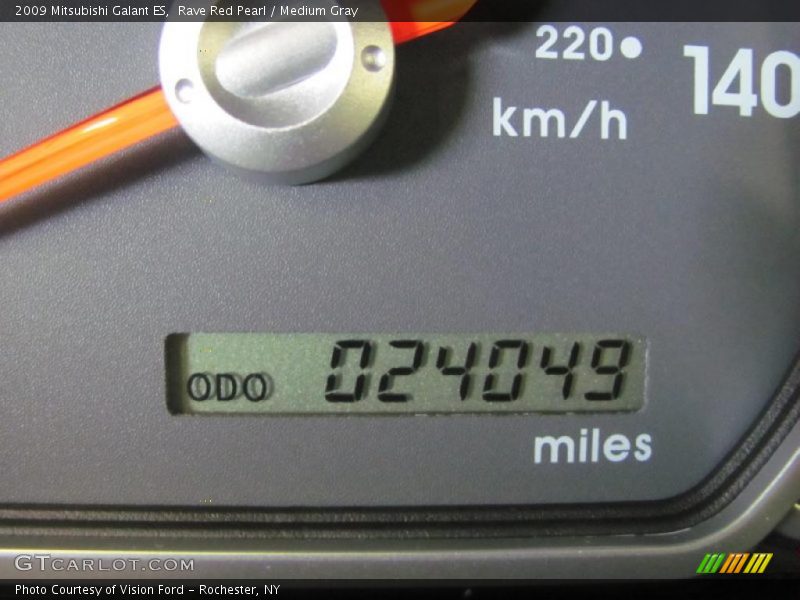 Rave Red Pearl / Medium Gray 2009 Mitsubishi Galant ES