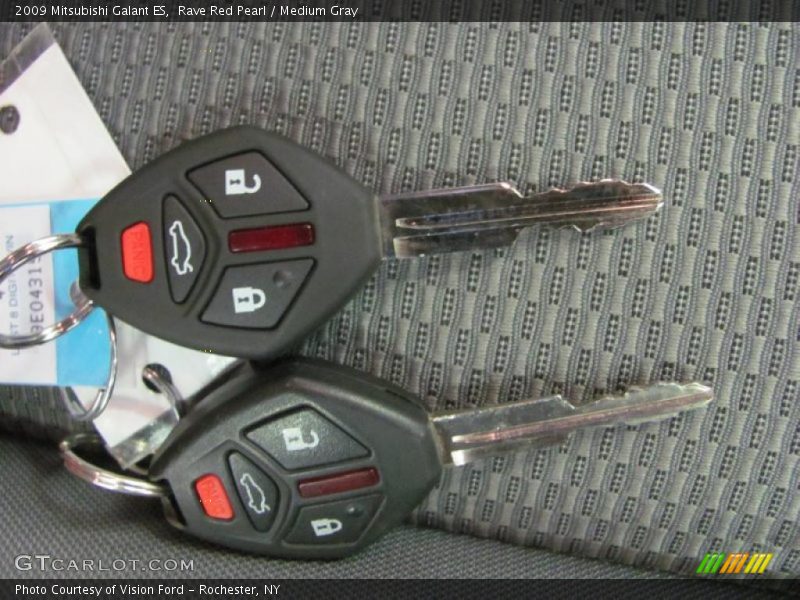 Rave Red Pearl / Medium Gray 2009 Mitsubishi Galant ES