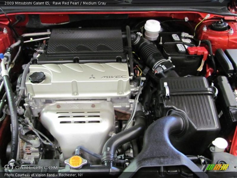 Rave Red Pearl / Medium Gray 2009 Mitsubishi Galant ES