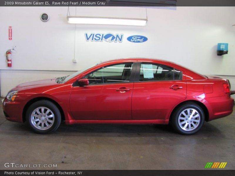 Rave Red Pearl / Medium Gray 2009 Mitsubishi Galant ES