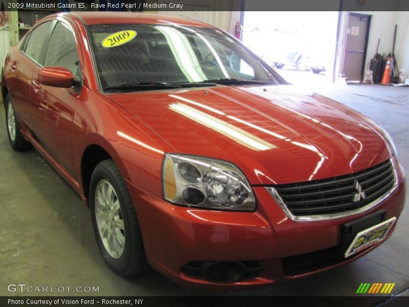 Rave Red Pearl / Medium Gray 2009 Mitsubishi Galant ES