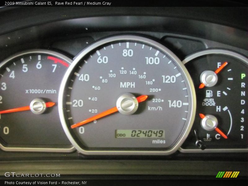 Rave Red Pearl / Medium Gray 2009 Mitsubishi Galant ES