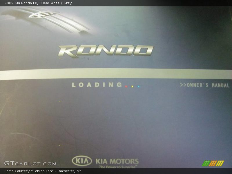 Clear White / Gray 2009 Kia Rondo LX