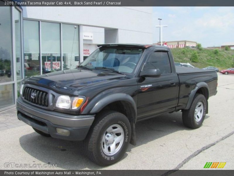 Black Sand Pearl / Charcoal 2003 Toyota Tacoma Regular Cab 4x4