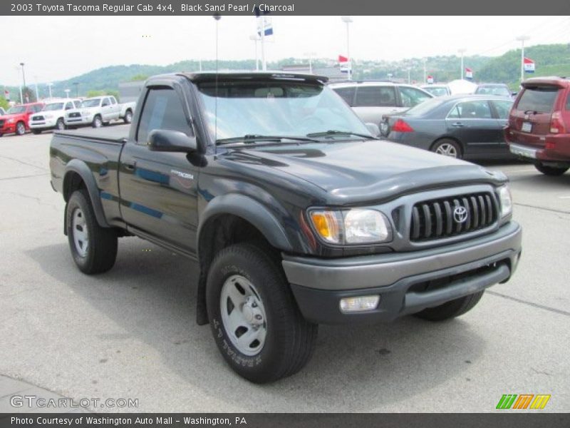 Black Sand Pearl / Charcoal 2003 Toyota Tacoma Regular Cab 4x4