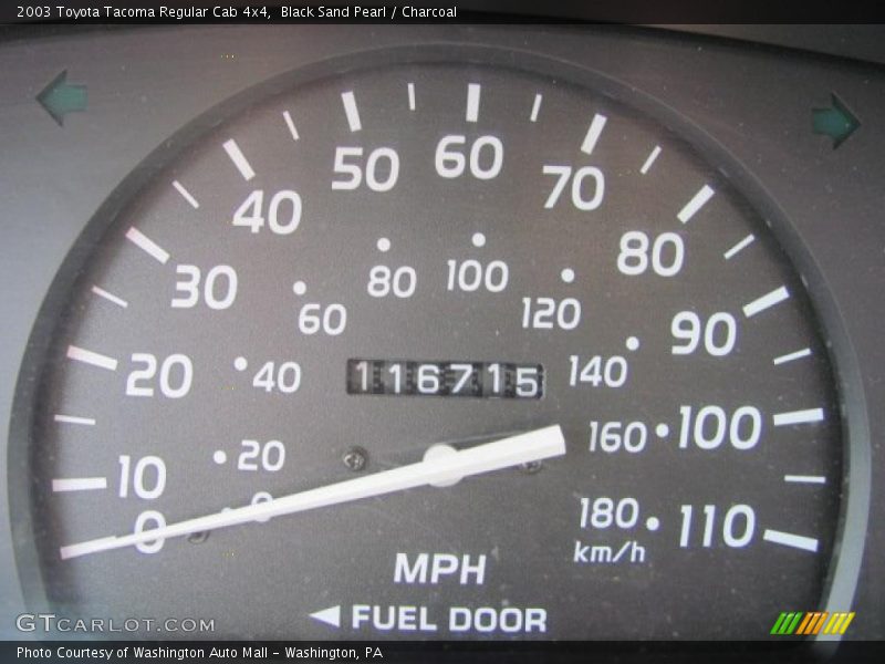 Black Sand Pearl / Charcoal 2003 Toyota Tacoma Regular Cab 4x4