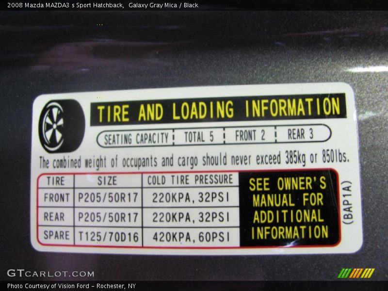 Galaxy Gray Mica / Black 2008 Mazda MAZDA3 s Sport Hatchback