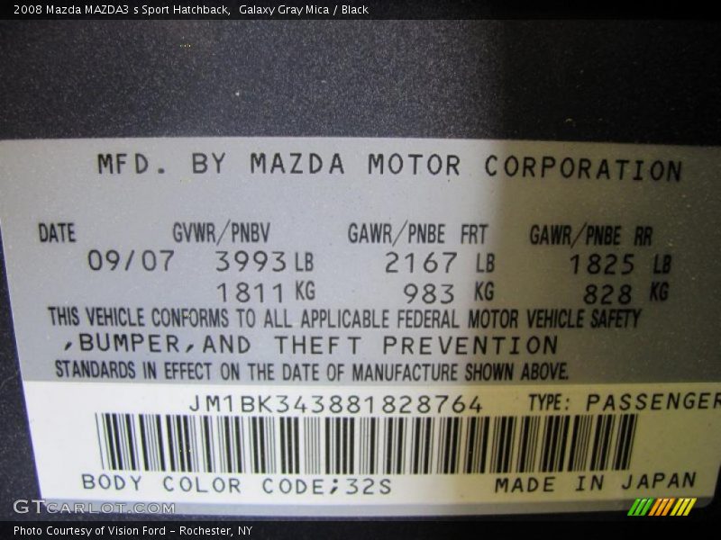 Galaxy Gray Mica / Black 2008 Mazda MAZDA3 s Sport Hatchback