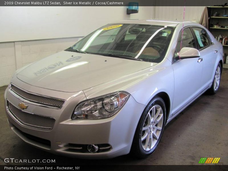 Silver Ice Metallic / Cocoa/Cashmere 2009 Chevrolet Malibu LTZ Sedan