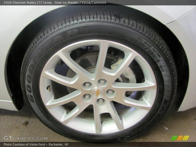 Silver Ice Metallic / Cocoa/Cashmere 2009 Chevrolet Malibu LTZ Sedan