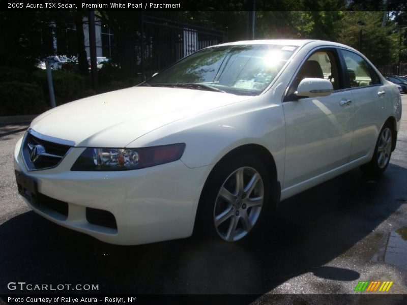 Premium White Pearl / Parchment 2005 Acura TSX Sedan