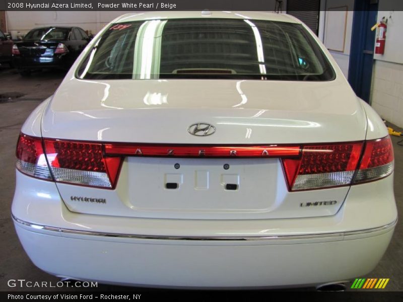 Powder White Pearl / Beige 2008 Hyundai Azera Limited