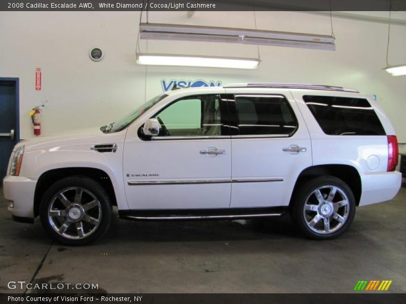White Diamond / Cocoa/Light Cashmere 2008 Cadillac Escalade AWD