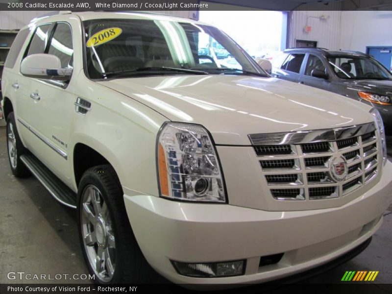 White Diamond / Cocoa/Light Cashmere 2008 Cadillac Escalade AWD
