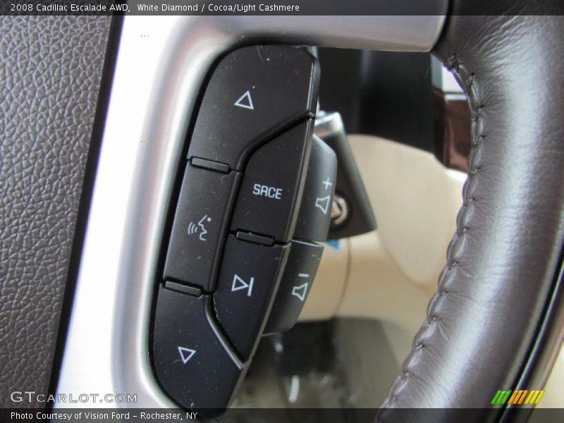 White Diamond / Cocoa/Light Cashmere 2008 Cadillac Escalade AWD