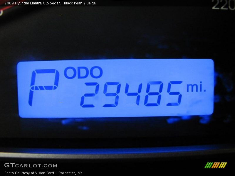 Black Pearl / Beige 2009 Hyundai Elantra GLS Sedan