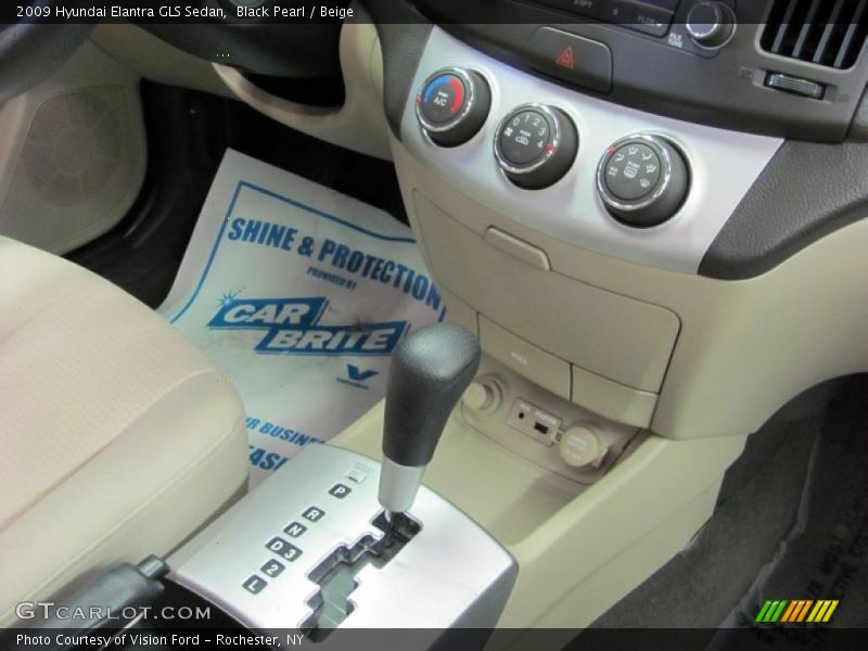 Black Pearl / Beige 2009 Hyundai Elantra GLS Sedan