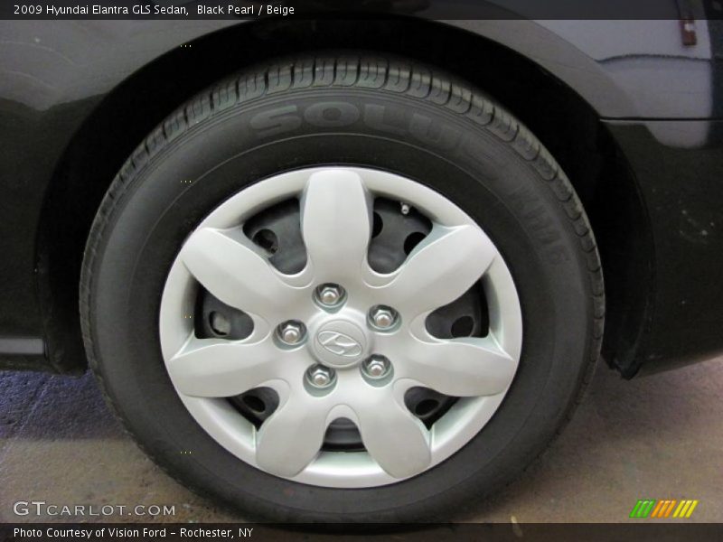 Black Pearl / Beige 2009 Hyundai Elantra GLS Sedan