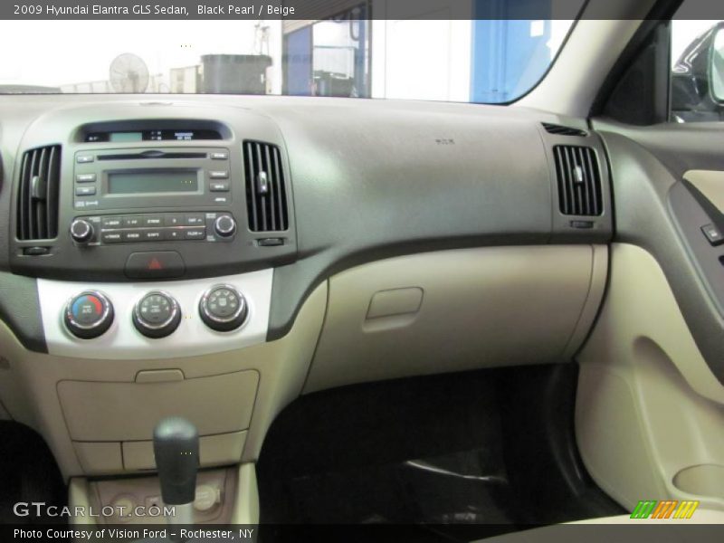 Black Pearl / Beige 2009 Hyundai Elantra GLS Sedan