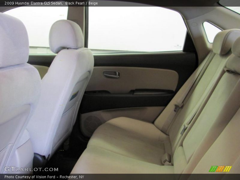 Black Pearl / Beige 2009 Hyundai Elantra GLS Sedan