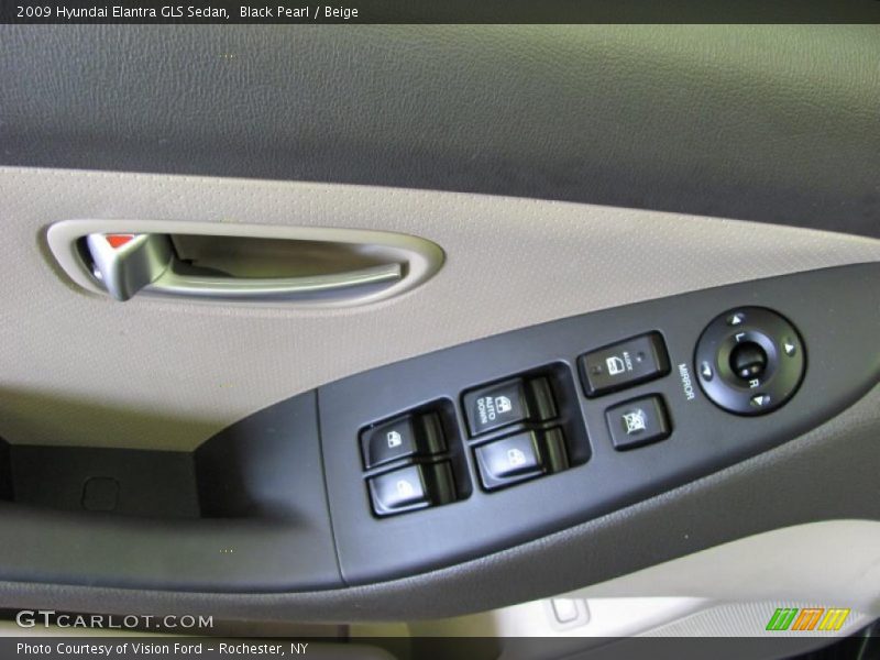 Black Pearl / Beige 2009 Hyundai Elantra GLS Sedan