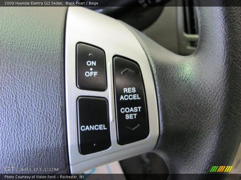 Black Pearl / Beige 2009 Hyundai Elantra GLS Sedan