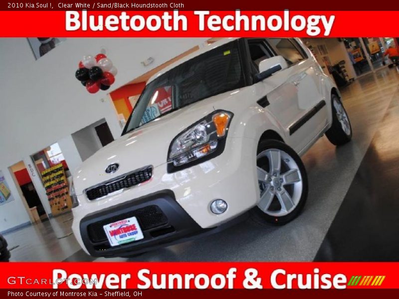 Clear White / Sand/Black Houndstooth Cloth 2010 Kia Soul !